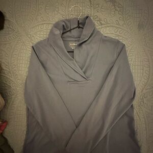 L.L. Bean Women's Shawl Turtleneck Sweatshirt - Lavender